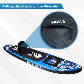 24move 24MOVE® SUP Kajak Sitz für Paddle Boards und Kajaks, gepolstert und ergonomisch, mit Tasche, Surfboard, Stand Up Sitz