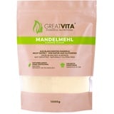 GreatVita 1kg Mandelmehl fein gemahlen | aus blanchierten Mandeln, naturbelassen