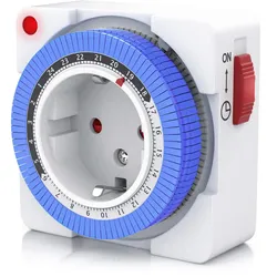 BEARWARE 24h kompakte Zeitschaltuhr 15 min. Zeitintervalle / Kinderschutzsicherung