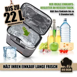 BigDean Kühlkorb 22 l Grau/Schwarz