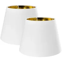 Navaris 2x Lampenschirm Tischlampe E27 rund - 16,2cm hoch