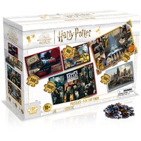 Winning Moves WM03015-ML1-4, Harry Potter 5 in 1 Puzzle, 500