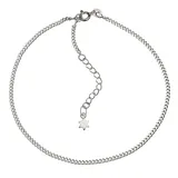 ZEEme Silber Fusskette 925 Silber Stern Motiv