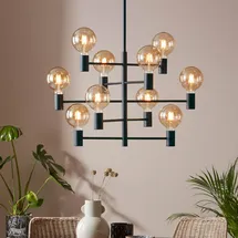 Markslöjd Paris 10-flg. 80 cm rund Schwarz/Metall