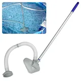 Pool Staubsauger, Pool Zubehör Poolsauger mit Teleskopstange, Pool Sauger mit Schlauch und Pool Einlaufdüse, Poolsauger Bodensauger mit Starker Saugleistung,Poolreiniger für Spas,Whirlpools,Pools (A)