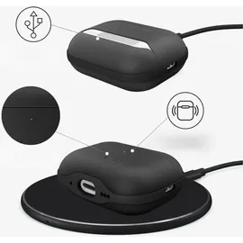 TECH-PROTECT NaturalFit Lederhülle für AirPods Pro 3 mit Trageband Schwarz