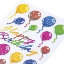 HERMA Schmucketikett Bunte Luftballon 15518 m. Glitter