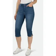 Stooker Women 7/8-Jeans STOOKER WOMEN "Capri Denim Skinny Fit Jeans", Damen, Gr. 46, Länge 19, blau (blau denim), Denim/Jeans, 78% Baumwolle, 20% Polyester, 2% Elasthan, skinny fit 7/8-Länge, Jeans, Skinny Fit Casual Clean Wash Denim Jeans Magic Shape Effekt für Damen