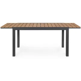 BIZZOTTO Elias Gartentisch 140-200 x 75 cm Anthrazit/Schwarz