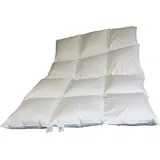 Hofmann Luxus 8cm Hochsteg Kassetten Daunendecke 135x200 3x4 100% neue Landdaunen - Weiß