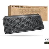 Logitech MX Keys Mini for Business Graphite, schwarz, LEDs weiß, Logi Bolt, USB/Bluetooth, CH (920-010601)