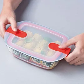 Pyrex 210PH00/7146 mikrowellengeeigneter aus Aufbewahrungsbehälter aus Glas, Kunststoff, transparent