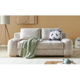 bobb Schlafcouch Mikrofaser 2-Sitzer Beige