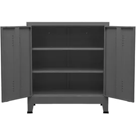 vidaXL Aufbewahrungstruhe Industrial Anthrazit 90x40x100 cm Stahl
