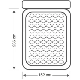 Intex Dura Beam Deluxe Ultra Plush Luftmatratze - Grey - 152 x 236 x 86 cm