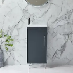 Waschtischunterschrank (Farbe und Größe wählbar) mit Waschbecken  - Farbe und Design der Griffe wählbar - Edge