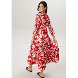 Aniston SELECTED Maxikleid Blumen Rot/Weiß 40