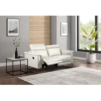 OTTO home 2-Sitzer OTTO HOME "Lund, mit Relaxfunktion und Kopfteilverstellung", beige (creme), B:160cm H:97cm T:100cm, Echtleder 100% Echtleder;Kunstleder 100% Polyurethan, Sofas, manuell od. elektrisch (m.USB-C), Echtleder, Kunstleder, Webstoff