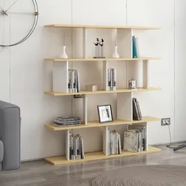 Livetastic Standregal 130 x 25 x 137 cm Eiche/Weiß