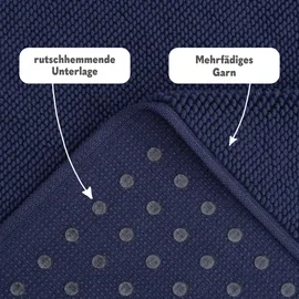 hammetex Badematte Dunkelblau 61 x 43 cm