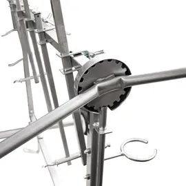 BITUXX Lackierständer Stahl 360° silber fahrbar 6-armig