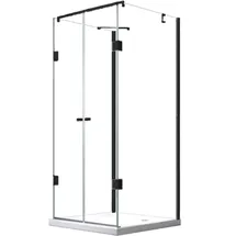 Buylando Emma Duschkabine 90 x 195 cm rechts 90 x 120 cm schwarz transparent
