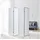 Homestyle4u 4-tlg. Paravent in Weiß 176x175 cm