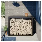 vidaXL Kaminholzregal Stahl 100 x 40 x 80 cm Schwarz