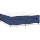vidaXL Boxspringbett mit Matratze Blau 180x200 cm Stoff1396798