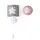 Paco Home Wandlampe Kinderzimmer Stofflampenschirm Rund Wandleuchte Mond Sterne E14 Mit Stecker Und Kabel