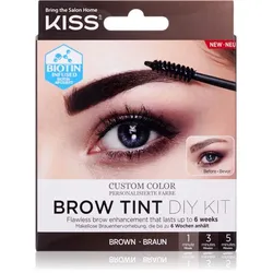 KISS Brow Tint DIY Kit Farbe für die Augenbrauen Farbton Brown 20 ml