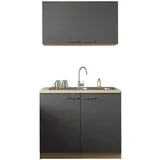 Respekta Küchenmöbel-Set Merle 100 x 60 x 200 cm Grau