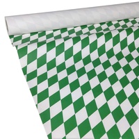 JUNOPAX 50m x 1,15m Papiertischdecke Raute grün-weiß
