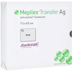 Mepilex Transfer Ag Schaumverband 7,5x8, 10 St