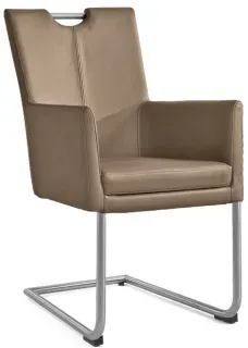 Niehoff Colorado Schwingstuhl AL 652, Rundrohr, Leder Napoli stone