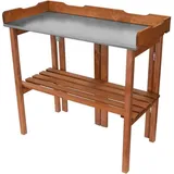 Garten Pflanztisch mit Zinkblatt - Holzregal - klappbar - 94 x 43 x 86 cm
