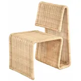 Casa Padrino Luxus Rattan Esszimmer Stuhl Naturfarben H. 82 cm - Luxus Möbel