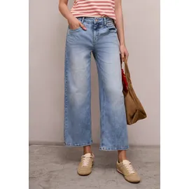 street one studio High Waist Wide Leg Jeans, im Loose Fit Light Blue wash), 30 - 30W / 28L