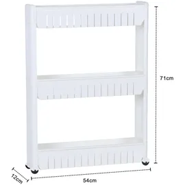 Intirilife Gewürzregal 54 x 12 x 71 cm Weiß