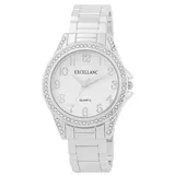 Excellanc Quarzuhr 1800263 Spangenuhr mit Metallarmband und Similibesatz, modern