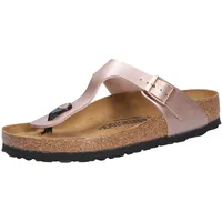 BIRKENSTOCK W Gizeh Bf Metallic Normal Braun - Elegante komfortable Damen Zehensteg-Sandale, Größe EU 42 - Farbe Copper - 42 EU