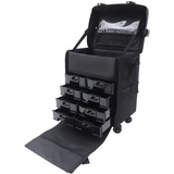 Mermajestic Beauty Case 2 In 1 Beauty Tasche, Nylon Professionelle Make Up mit 8 Schubladen und Räder, Kosmetikkoffer Pilotenkoffer Beauty Case Reisetrolley Friseurkoffer, Abnehmbarer Trolley