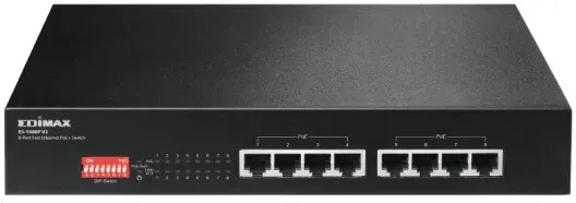 Edimax Fast Ethernet 10/100 Netzwerk-Switch 8x RJ-45 10/100Base-T PoE+ Schwarz