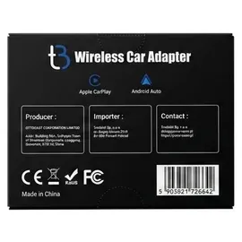 Tradebit TB Cube Pro Wireless Adapter für Apple CarPlay und Android Auto