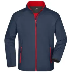 James® & Nicholson Promo Softshelljacke JN1130, grau/rot JN1130 , 1 Stück, Größe: XXL