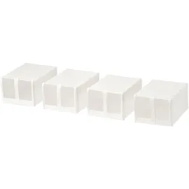 IKEA Schuhbox 22 x 34 x 16 cm 4-tlg. weiß