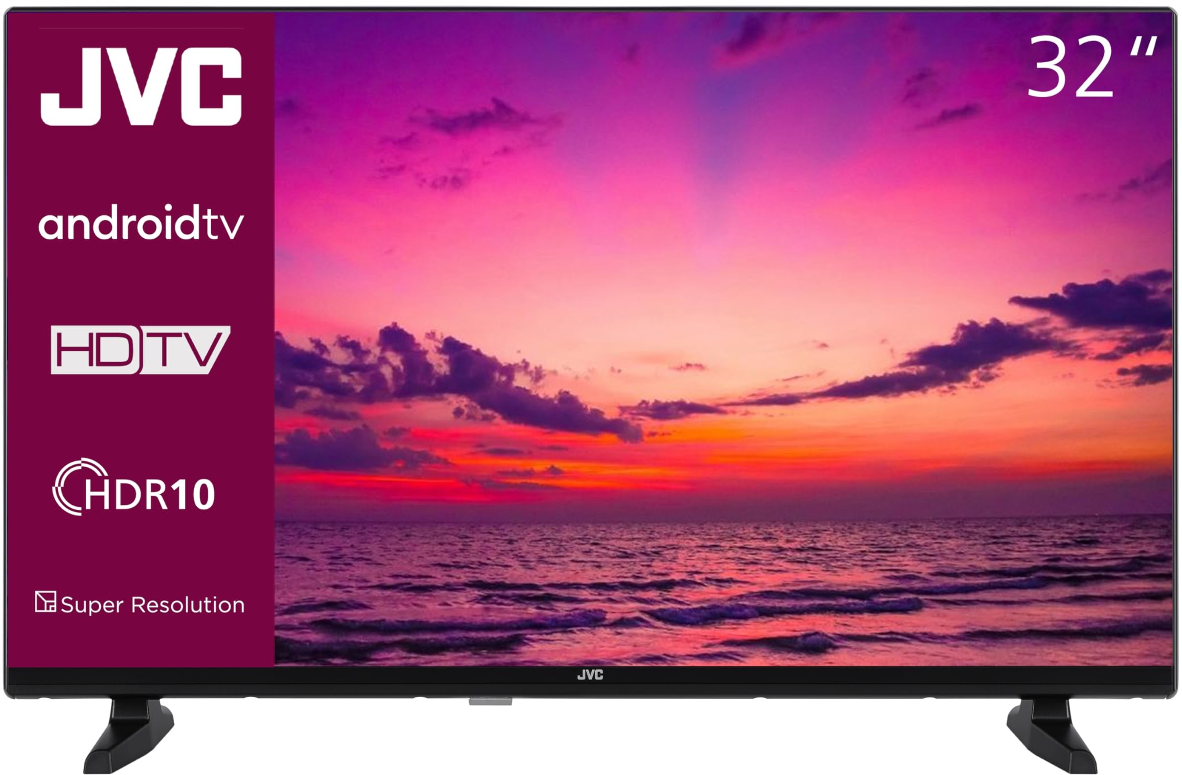 JVC 32 Zoll Fernseher Android TV (Full HD Smart TV, HDR, Triple-Tuner, Google Play Store) LT-32VAF3355 [2024]