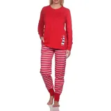 normann Maritimer Pyjama Rot 48-50