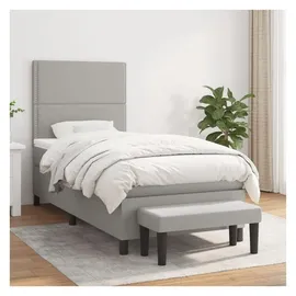 vidaXL Boxspringbett 100 x 200 cm Hellgrau