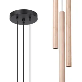 Sollux Lighting Pastelo 3-flg. 19,5 cm rund Holz